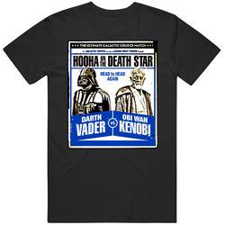 Darth Vader Obi Wan Kenobi Star Wars Fight Graphic Black Tee Unisex Film Merch T Shirt