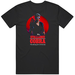 Cobra, T-Shirt, Sylvester Stallone, Rambo, Rocky, Action, Movie Graphic Black Tee Unisex Film Merch T Shirt