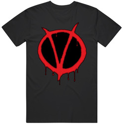 V For Vendetta Movie Symbol Graphic Black Tee Unisex Film Merch T Shirt