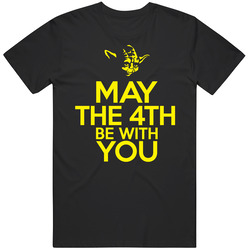 May The 4th Be With You Funny Graphic Black Tee Unisex Film Merch T Shirt