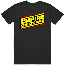 Star Wars: Empire Strikes Back Logo Graphic Black Tee Unisex Film Merch T Shirt