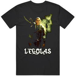 The Lord Of The Rings Legolas Fantasy Graphic Black Tee Unisex Film Merch T Shirt