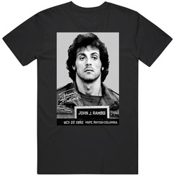 John J Rambo Movie Character  Shot Graphic Black Tee Unisex Film Merch T Shirt