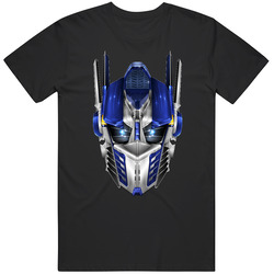 Optimus Prime Face Graphic Black Tee Unisex Film Merch T Shirt