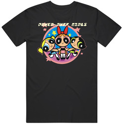 Chin Powerpuff 8jeekdd Graphic Black Tee Unisex Film Merch T Shirt