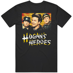 Gserd Hogan's Heroes Graphic Black Tee Unisex Film Merch T Shirt