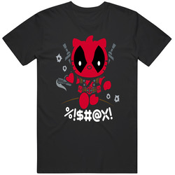 Deadpool T Shirt Movie Hello Kitty Official Unisex Apparel Graphic Black Tee Unisex Film Merch T Shirt