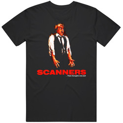 Scanners Horror Cult Movie Graphic Black Tee Unisex Film Merch T Shirt