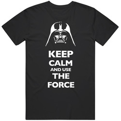 Keep Calm And Use The Force Graphic Black Tee Unisex Film Merch T Shirt