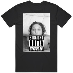 Abella Danger Straight Outta Porn Funny Movie T Graphic Black Tee Unisex Film Merch T Shirt