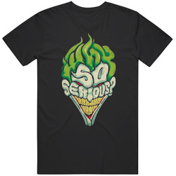 Joker Why So Serious Face Graphic Black Tee Unisex Film Merch T Shirt