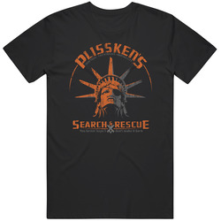 Plisskens Search And Rescue Graphic Black Tee Unisex Film Merch T Shirt