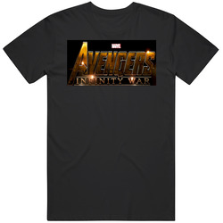 Avengers Infinity War Movie Logo 2018 Graphic Black Tee Unisex Film Merch T Shirt