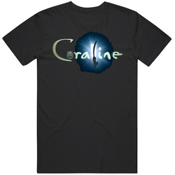 Coraline Movie Graphic Black Tee Unisex Film Merch T Shirt