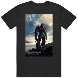 New Transformer Poster 2017 The Last Knight Hero Graphic Black Tee Unisex Film Merch T Shirt