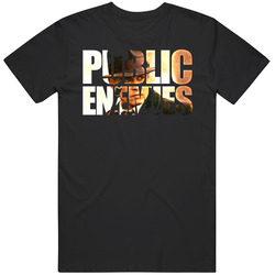 Public Enemies Logo Graphic Black Tee Unisex Film Merch T Shirt