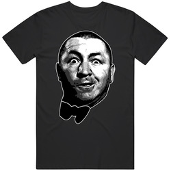 Curly Three Stooges Graphic Black Tee Unisex Film Merch T Shirt