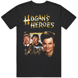 Df Hogan's Heroes Graphic Black Tee Unisex Film Merch T Shirt