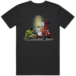 Super Hero Graphic Black Tee Unisex Film Merch T Shirt