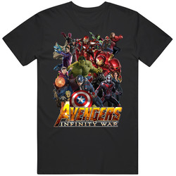 Avengers Infinity War The Movie 2018 Graphic Black Tee Unisex Film Merch T Shirt
