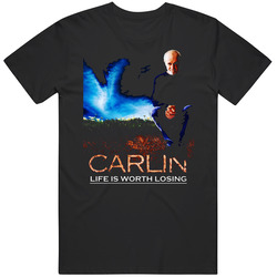 George Carlin Life Is Worth Losing Graphic Black Tee Unisex Film Merch T Shirt