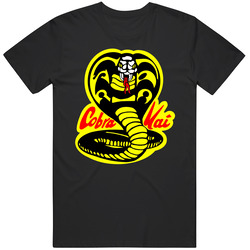 New Snake Cobra Kai No Mercy Strike  80s Graphic Black Tee Unisex Film Merch T Shirt