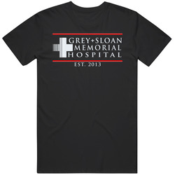 Grey Sloan Memorial - Black Graphic Black Tee Unisex Film Merch T Shirt