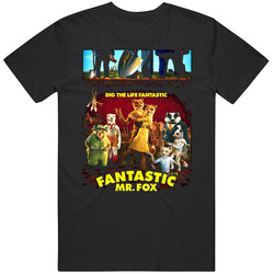 Fantastic Mr Fox Animated Graphic Black Tee Unisex Film Merch T Shirt