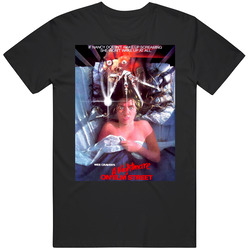 A Nightmare On Elm Street Cult Horror Movie Poster Freddy Kreuger Graphic Black Tee Unisex Film Merch T Shirt