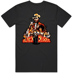 Black Ceasar Fred Williamson Graphic Black Tee Unisex Film Merch T Shirt