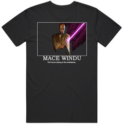 Mace Windu Graphic Black Tee Unisex Film Merch T Shirt
