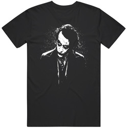 Heath Ledger Best Joker Character Dc Comics Batman Movie Graphic Black Tee Unisex Film Merch T Shirt