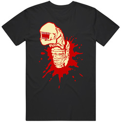 Aliens Chestburster Sci Fi Movie Graphic Black Tee Unisex Film Merch T Shirt