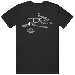 Fight Club Rules Cult Hit Movie Graphic Black Tee Unisex Film Merch T Shirt