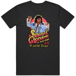 Sexual Chocolate Randy Watson 1988 World Tour Distressed Graphic Black Tee Unisex Film Merch T Shirt
