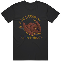 Lord Of The Rings Stop Touching Me T Shirt,smaug The Dragon Stop Touching Me Graphic Black Tee Unisex Film Merch T Shirt