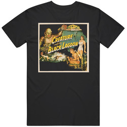 Creature From The Black Lagoon Horror Movie Graphic Black Tee Unisex Film Merch T Shirt