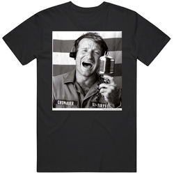 Good Morning Vietnam Robin Williams Bw Graphic Black Tee Unisex Film Merch T Shirt
