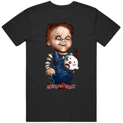 Childs Play Chucky Horror Cult Movie Graphic Black Tee Unisex Film Merch T Shirt