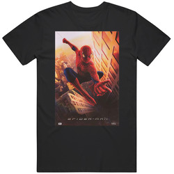 Tobey Maguire 2002 Spiderman Cool Movie  Fan Graphic Black Tee Unisex Film Merch T Shirt