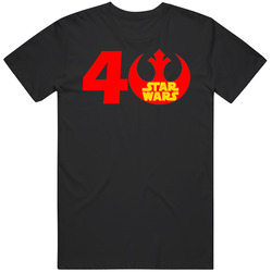 Star Wars 40th Anniversary Celebration Poster Star Wars Fan Graphic Black Tee Unisex Film Merch T Shirt
