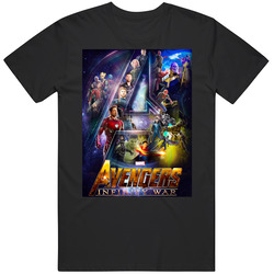 The Movie 2018 Avengers Infinity War Graphic Black Tee Unisex Film Merch T Shirt