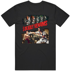 The 5 Deadly Venoms Retro Cult Kungfu Movie Graphic Black Tee Unisex Film Merch T Shirt