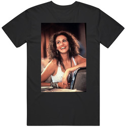 Julia Roberts In Pretty Woman Classic Rom Com Grunge Vintage Graphic Black Tee Unisex Film Merch T Shirt