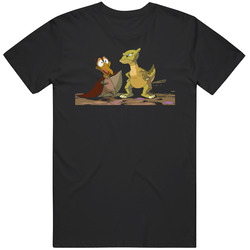 Land Before Time Ducky Movie Dinosaurs Graphic Black Tee Unisex Film Merch T Shirt