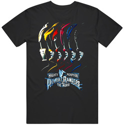 Power Rangers The Movie Graphic Black Tee Unisex Film Merch T Shirt