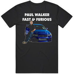 Paul Walker Fast Furious Graphic Black Tee Unisex Film Merch T Shirt