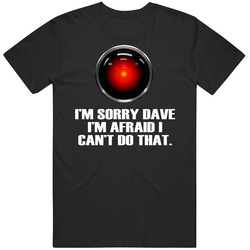Hal 9000 2001 Space Odyssey Movie Vintage Graphic Black Tee Unisex Film Merch T Shirt