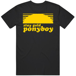 Outsiders Movie Stay Golden Pony Boy Graphic Black Tee Unisex Film Merch T Shirt