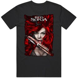 Red Sonja Action Barbarian Comic Con Graphic Black Tee Unisex Film Merch T Shirt